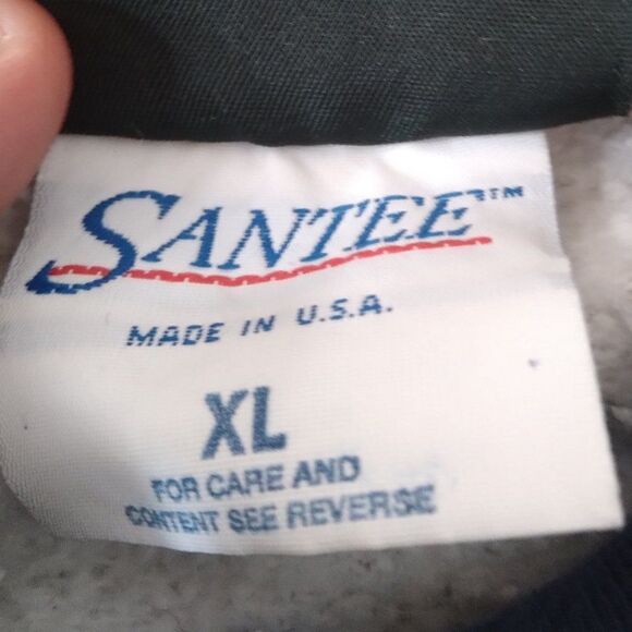 Vintage Wisconsin Plaid Embroidered Double Collar Crewneck Sweatshirt - Picture 5 of 8